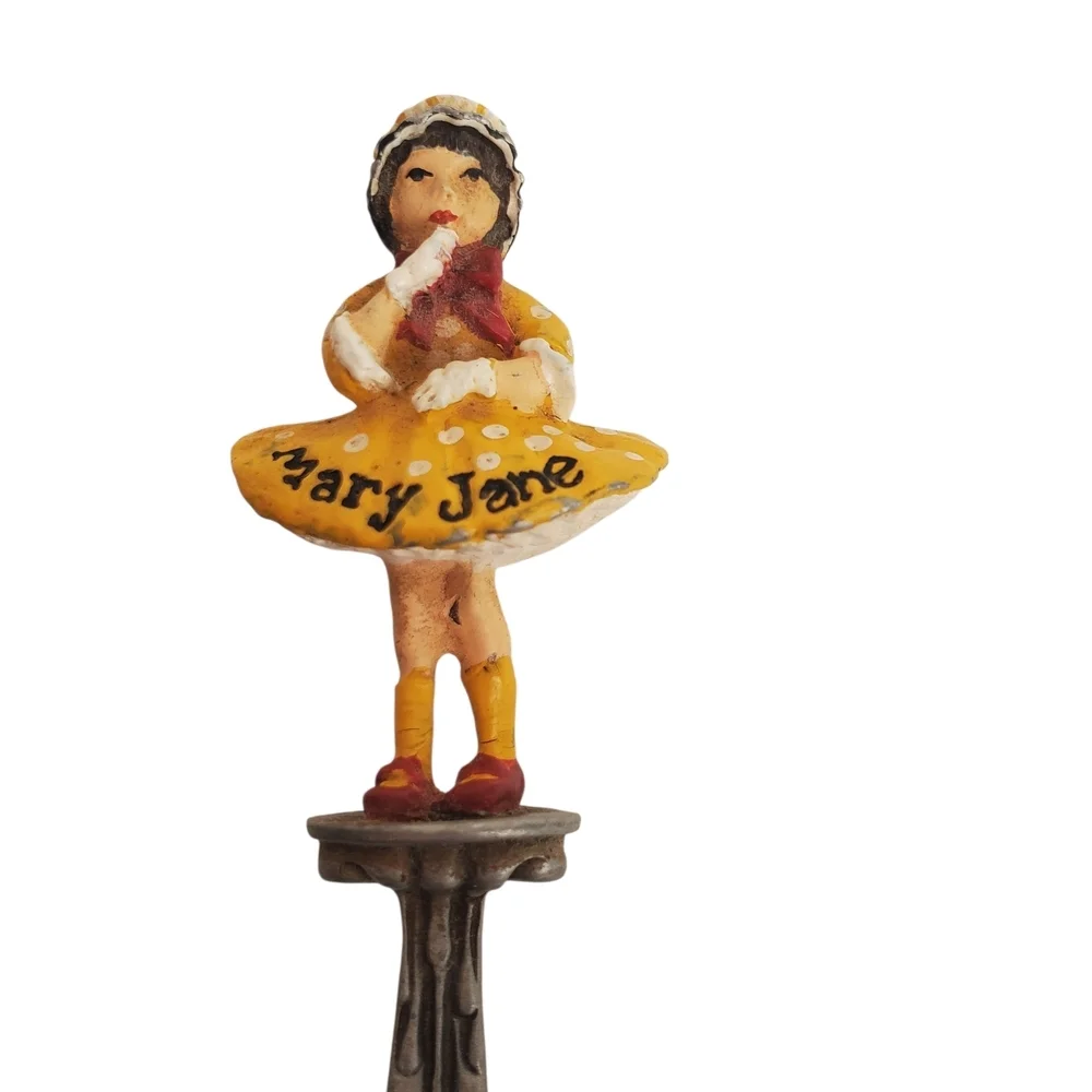 Vntg Franklin Mint "Mary Jane" Peanut Butter Candy Country Store Pewter Spoon  - Picture 3 of 11
